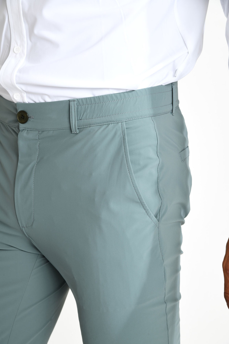 Pantalon stretch bleu glacier SERGE LESCADA - 4