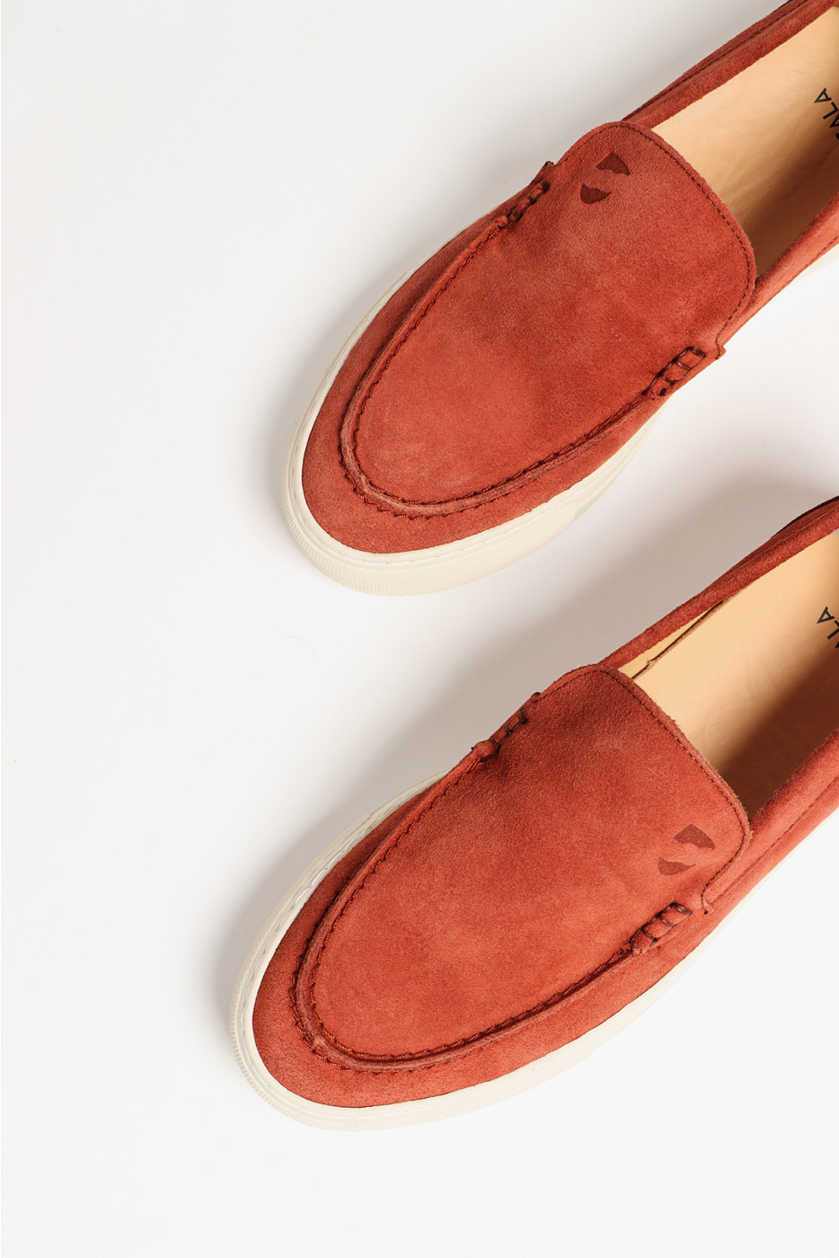 Espadrilles en cuir cuivre LEON MARINELLA