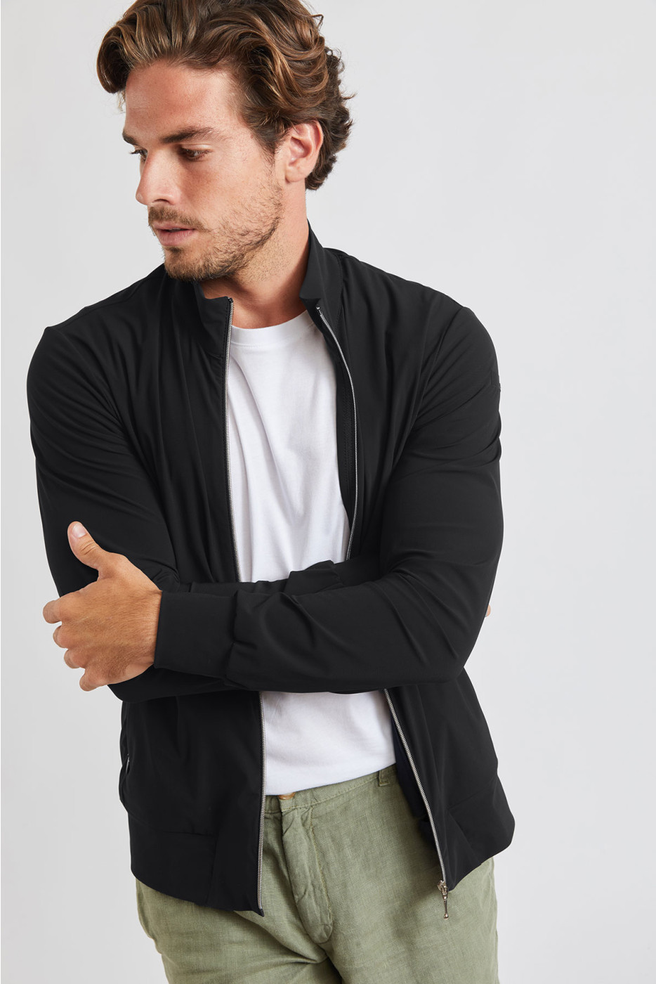 Veste noire à zip Luc Lescada   - 6