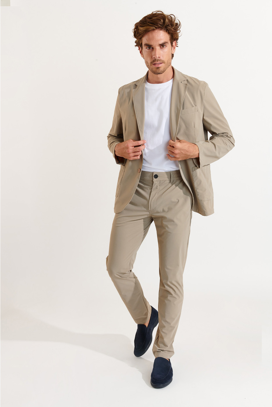 Pantalon stretch beige - SERGE LESCADA - 6