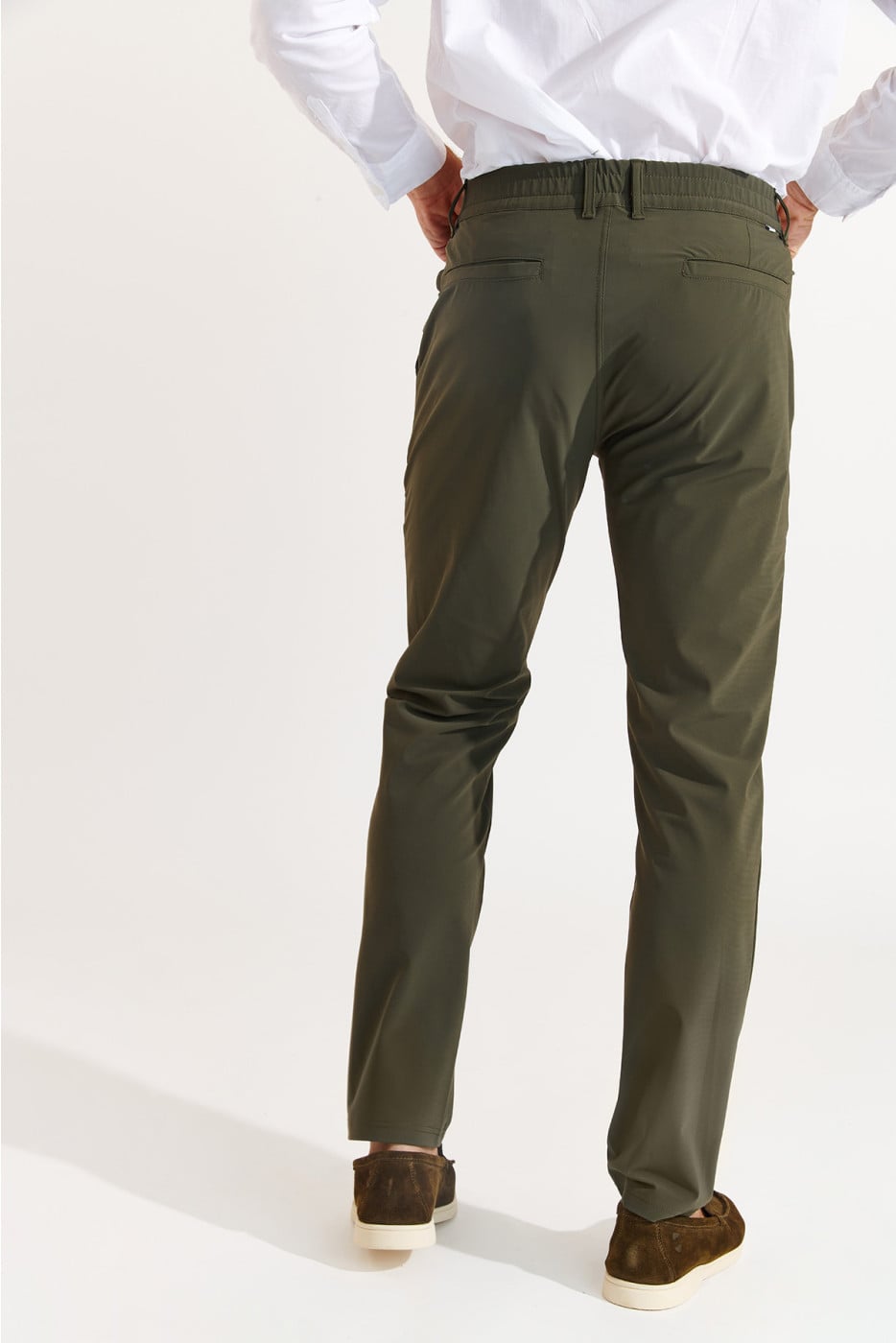 Pantalon stretch kaki - SERGE LESCADA - 8