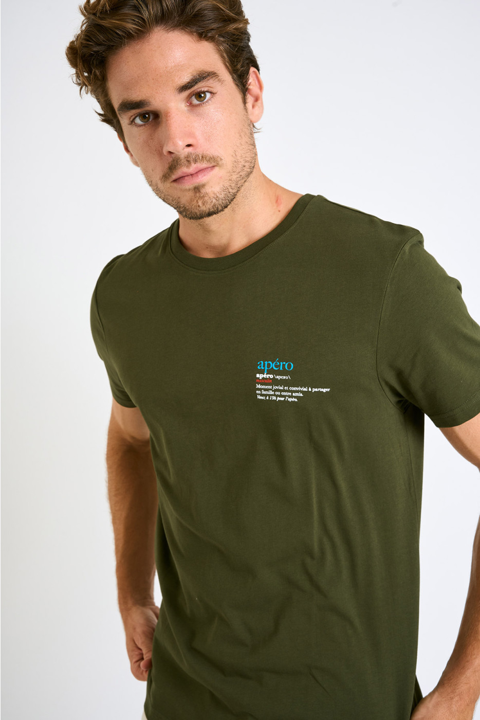 T-shirt homme kaki 
