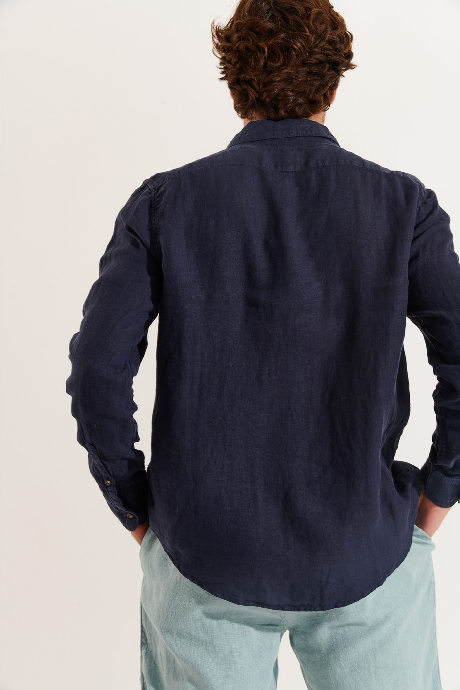 Chemise Marine en lin Chemiseml Lindye  