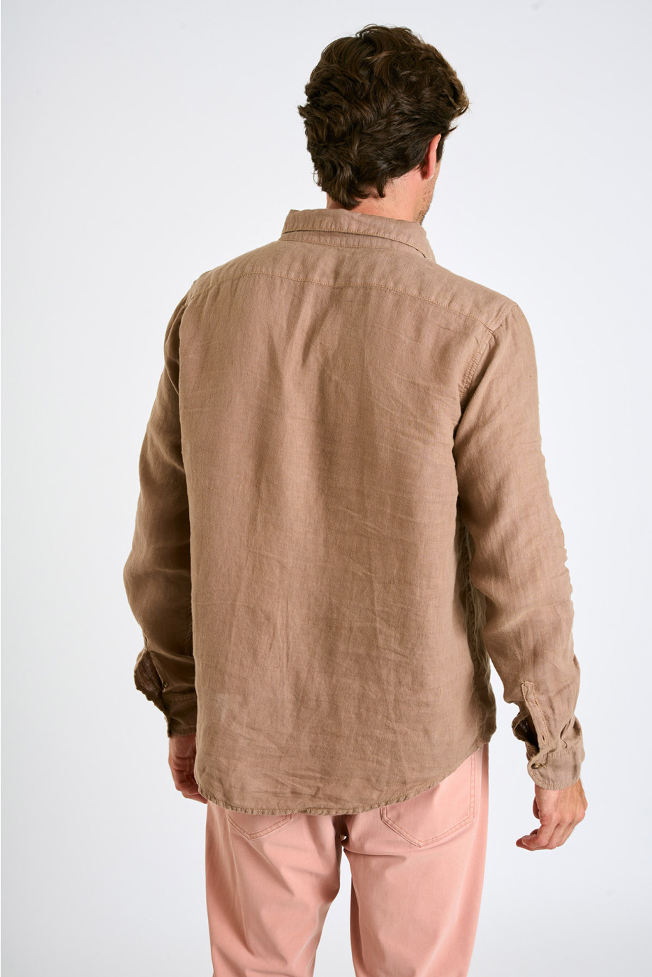 Chemise en lin taupe CHEMISEML LINDYE