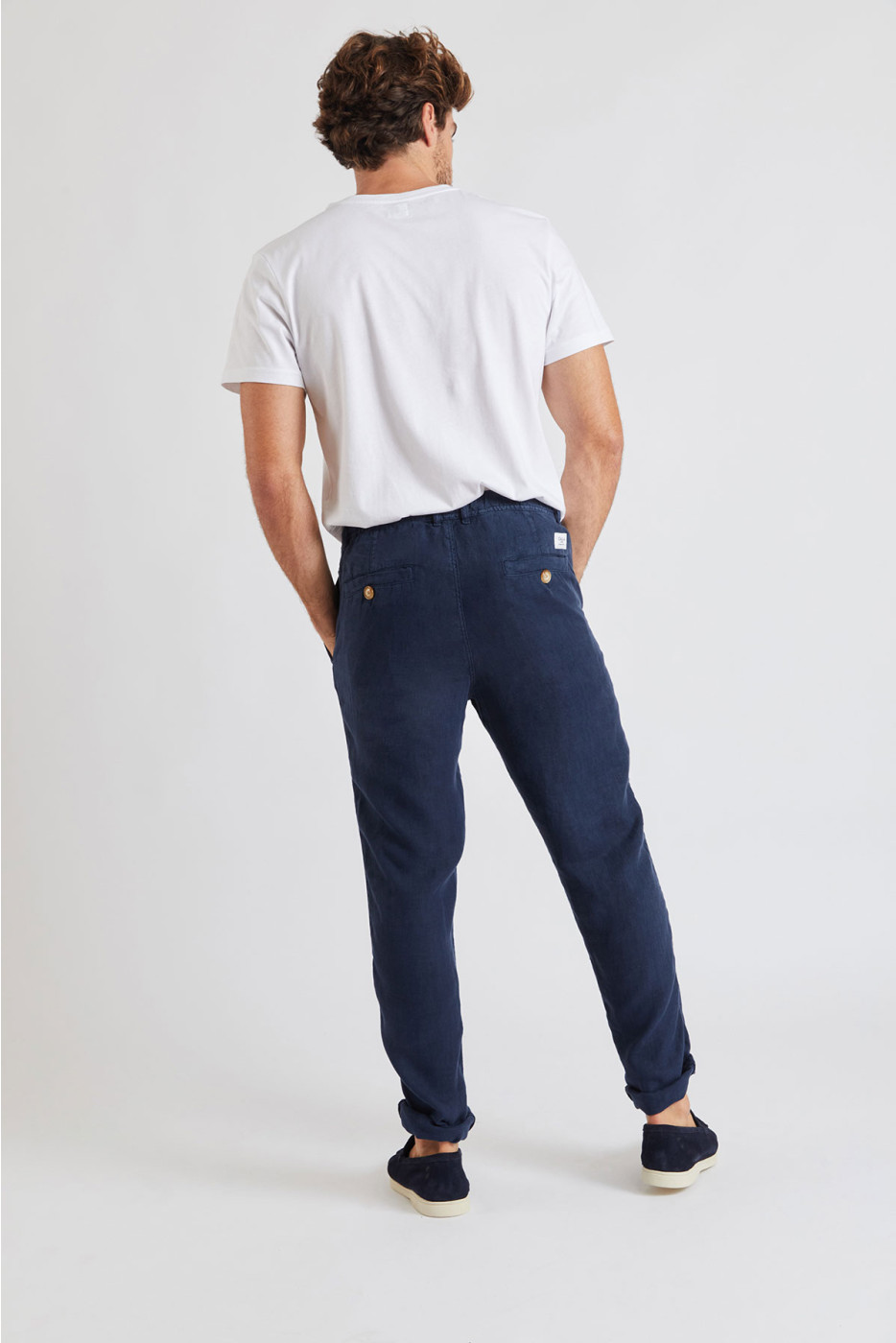 Pantalon Marine en lin Chino Lindye