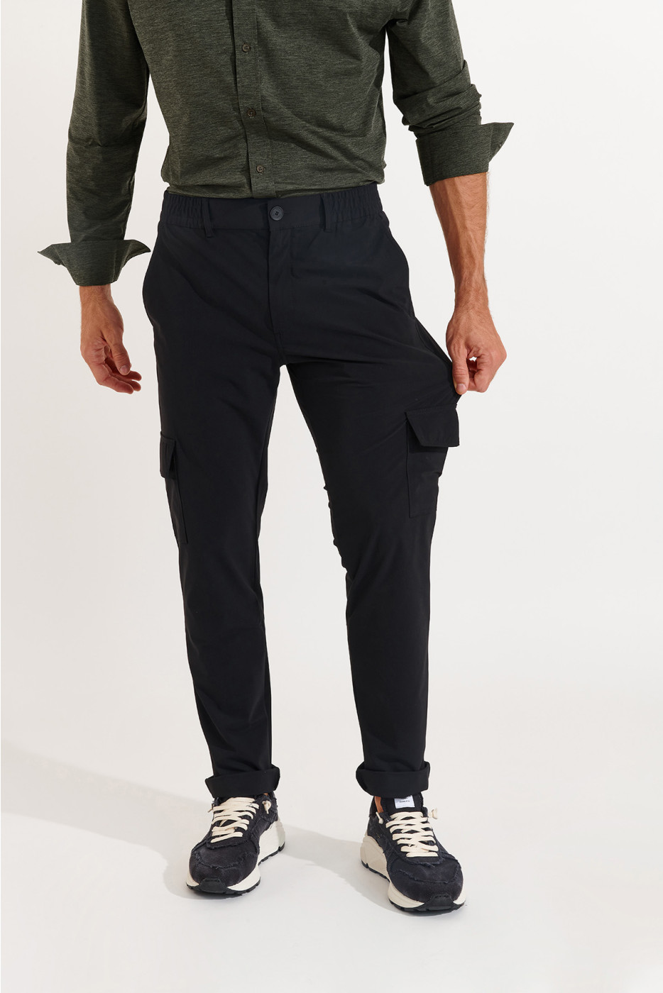 Pantalon noir stretch CONOR LESCADA - 2