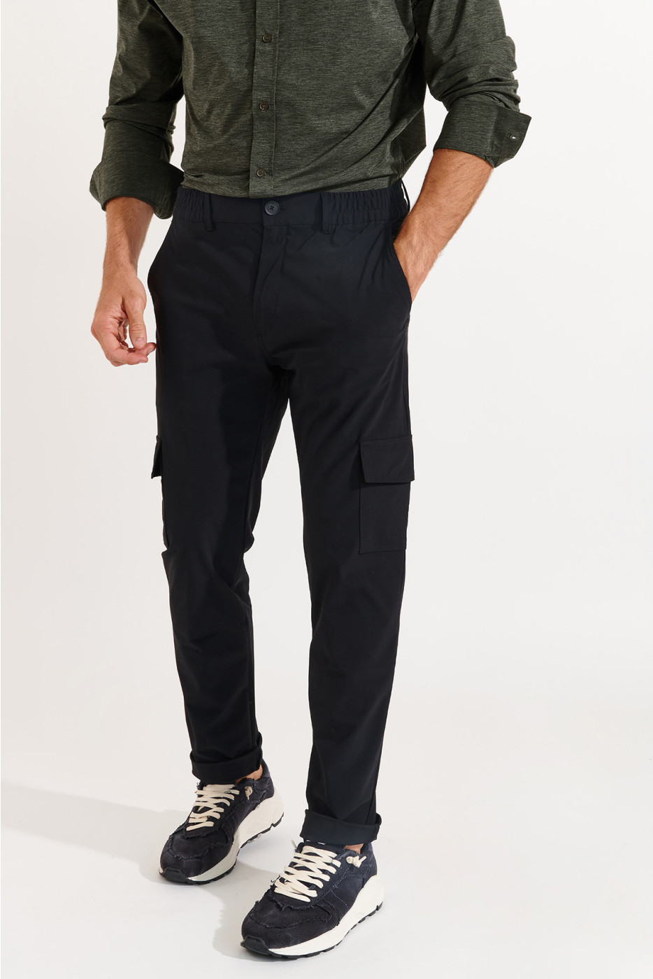 Pantalon noir stretch CONOR LESCADA - 3