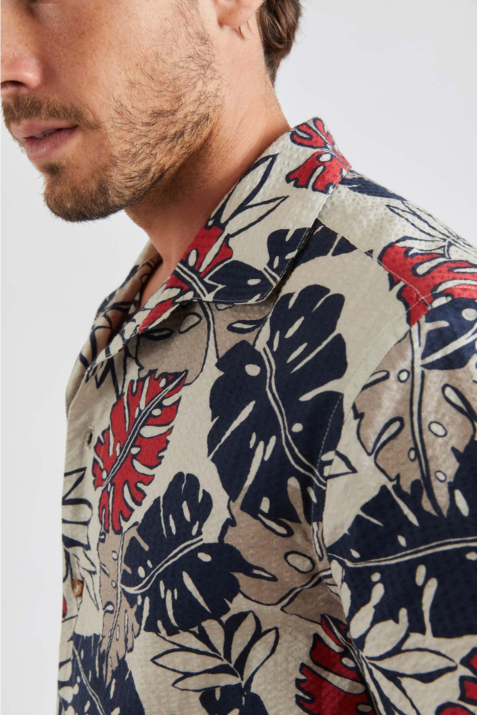 Chemise à manches courtes tropicale Stefano Lavagna