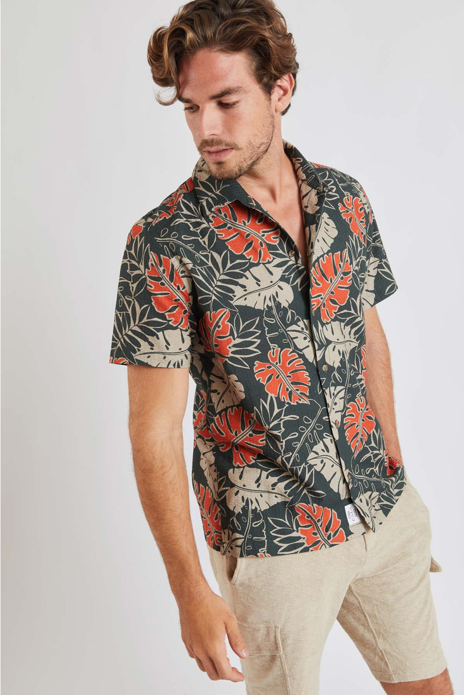 Chemise à manches courtes tropicale Stefano Lavagna