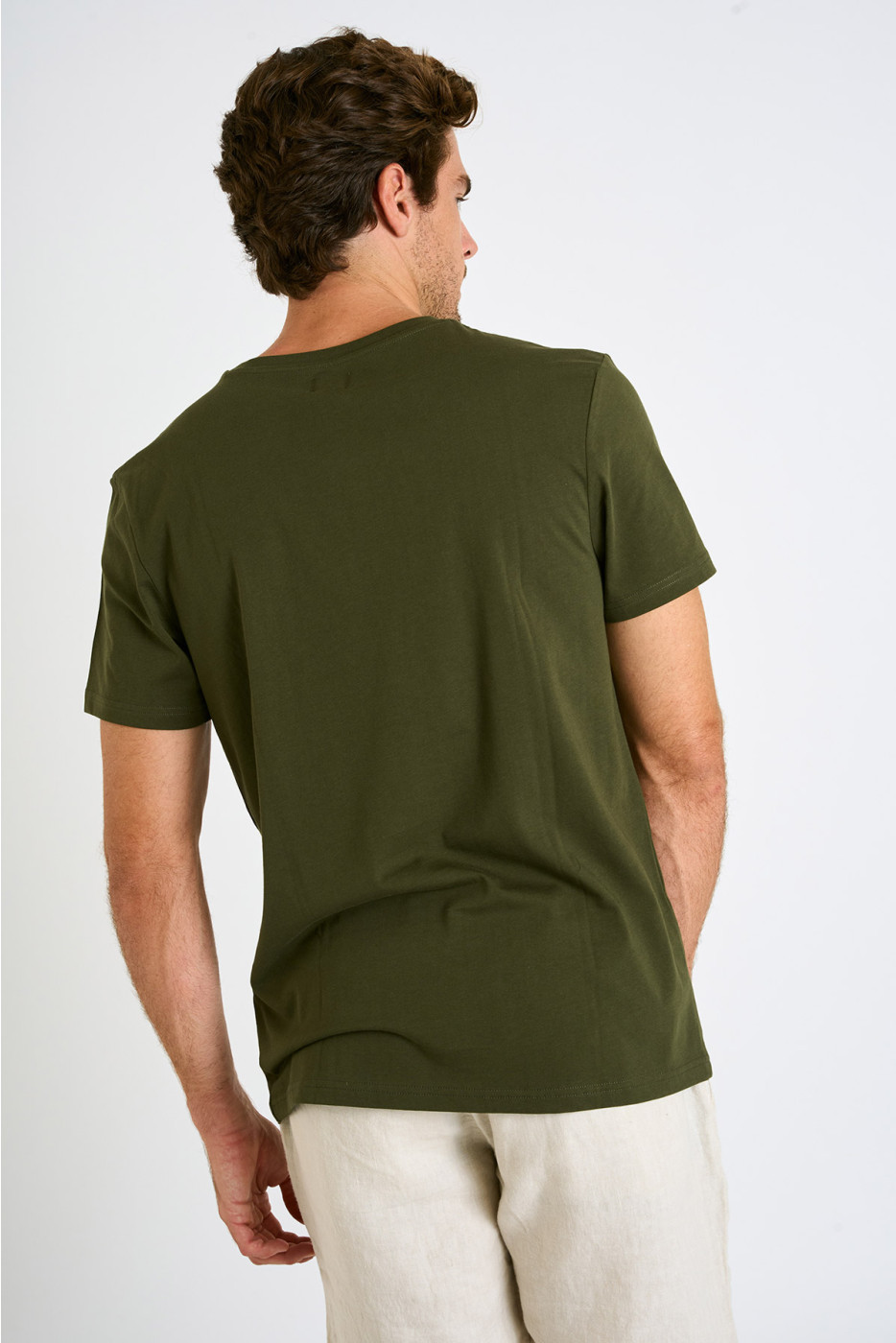 T-shirt kaki manches courtes YANNPAP DICTIO - 7