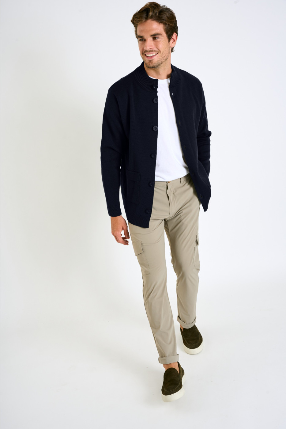 Gilet à col montant bleu marine GABIE TRAPANI - 2