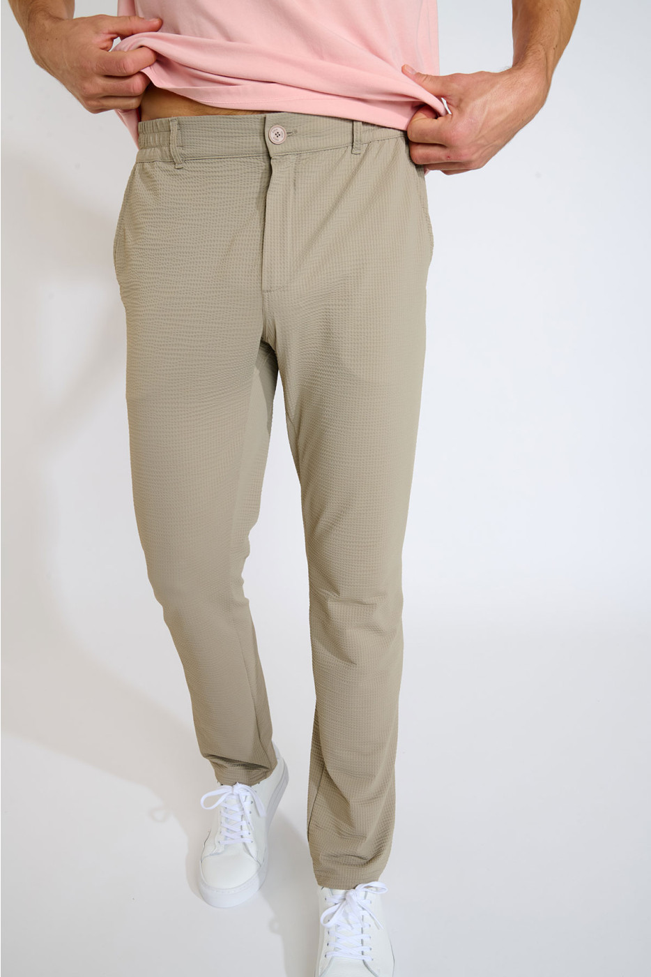 Pantalon chino beige Serge TRIESTE - 3
