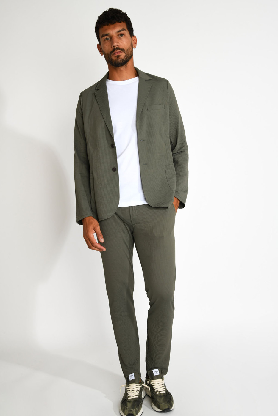 Pantalon chino kaki Serge TRIESTE - 5