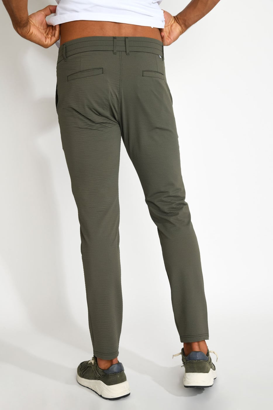 Pantalon chino kaki Serge TRIESTE - 3