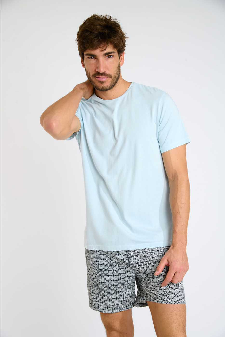 T-shirt bleu azur FILIPO TERZO - 4