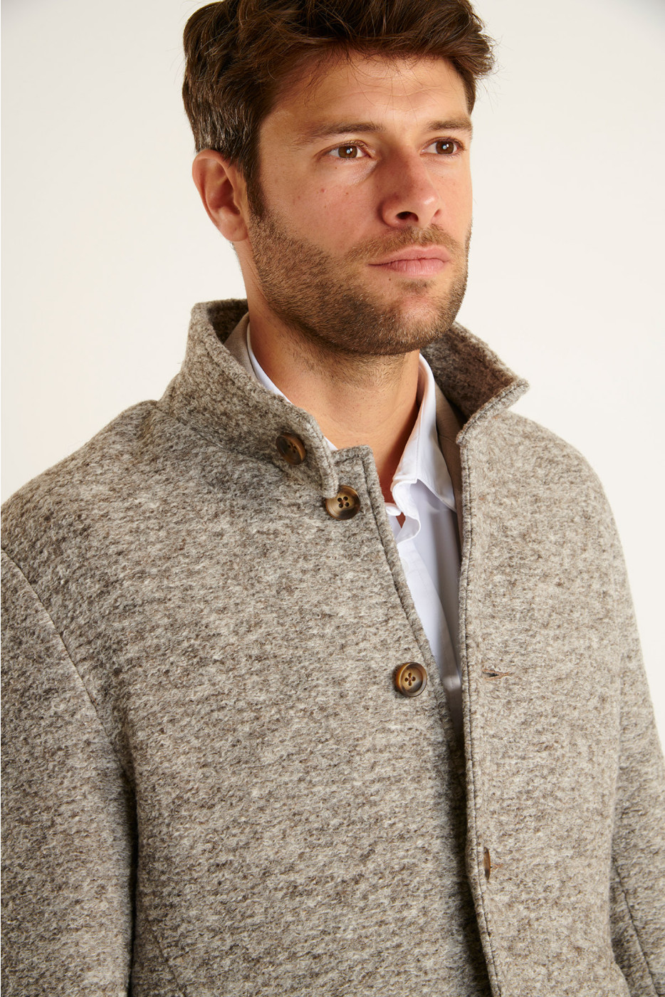 MANTEAU GRIS UMBERTO KARALIS - 6