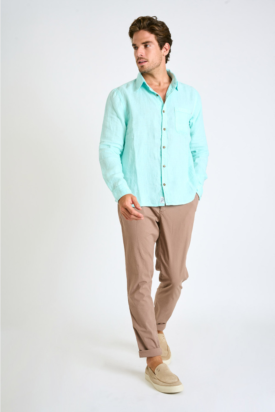 Pantalon chino taupe ARNO BORMIO