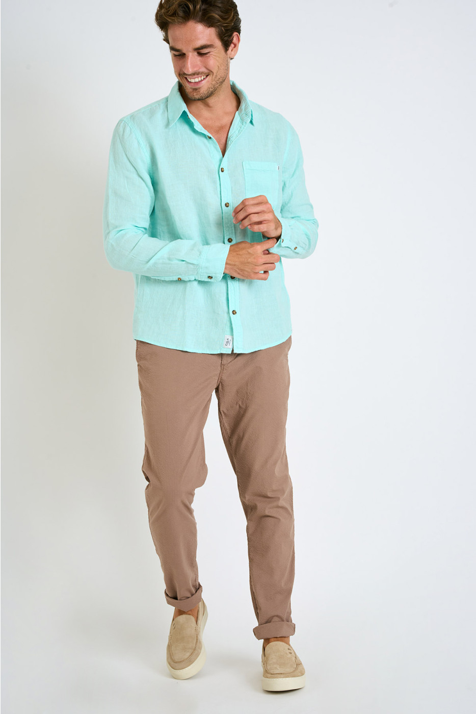 Pantalon chino taupe ARNO BORMIO