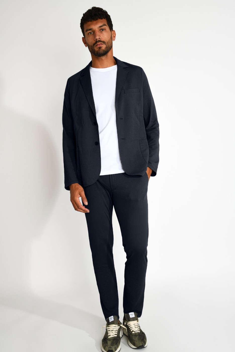 Pantalon chino bleu Serge TRIESTE - 2
