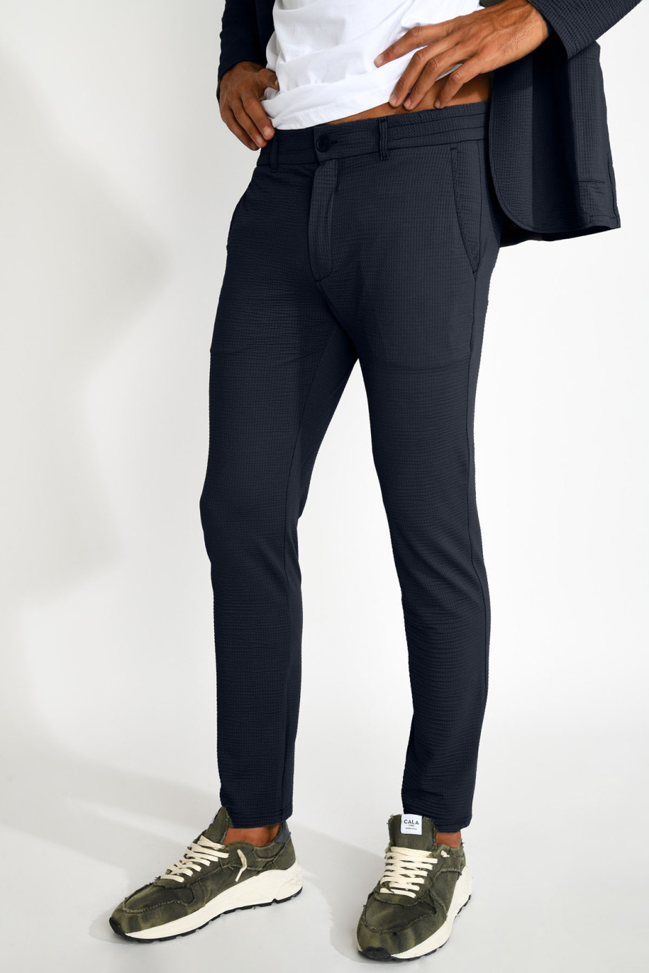 Pantalon chino bleu Serge TRIESTE - 4