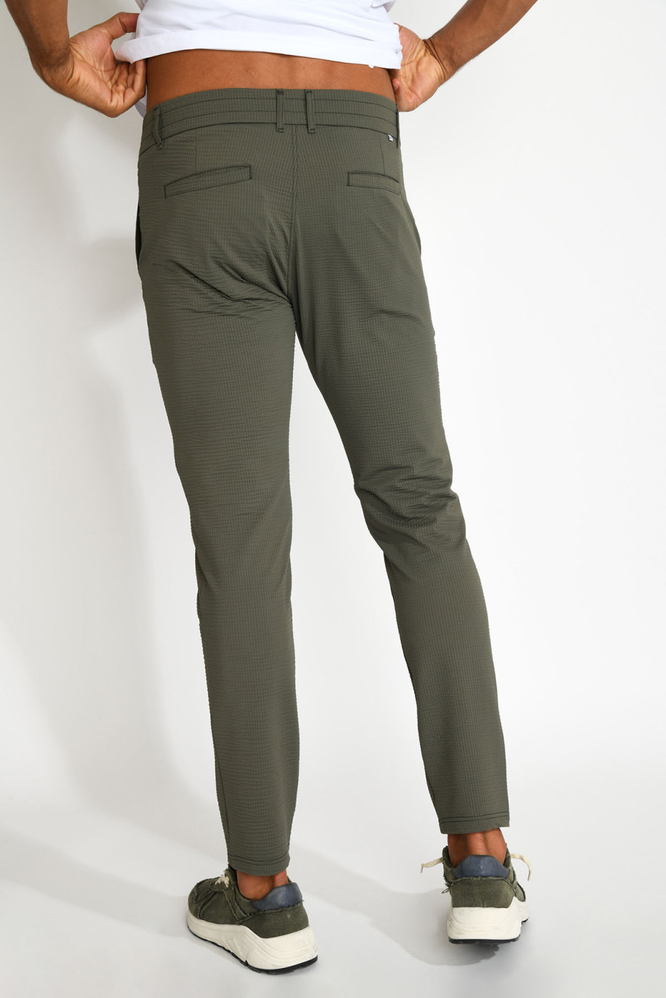 Pantalon chino kaki Serge TRIESTE - 8