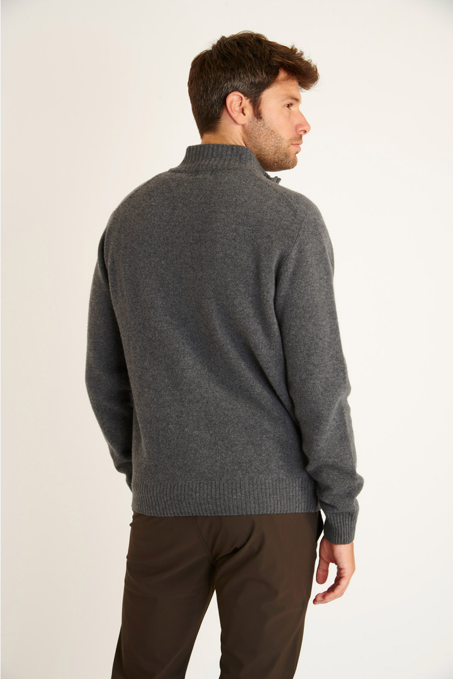 Veste en maille grise Alvaro TREVISE - 7