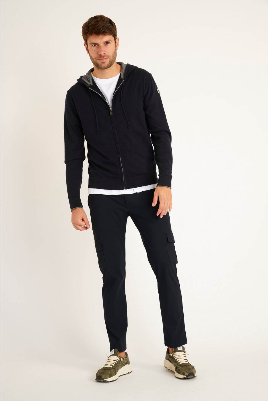GILET A CAPUCHE MARINE LUCA MONZA - 5