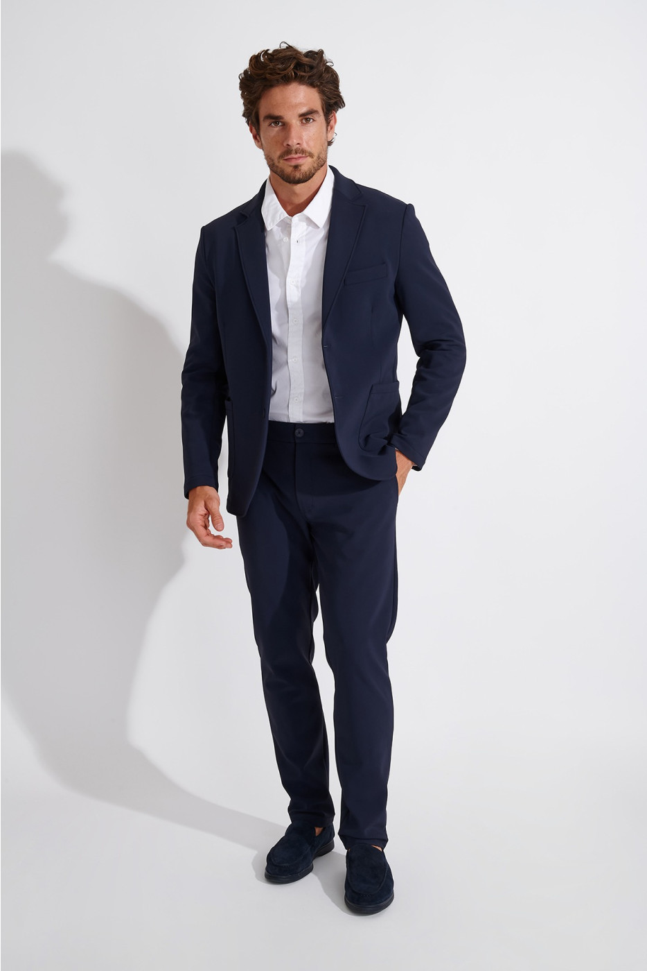 Pantalon marine SERGE MEGEVE - 8