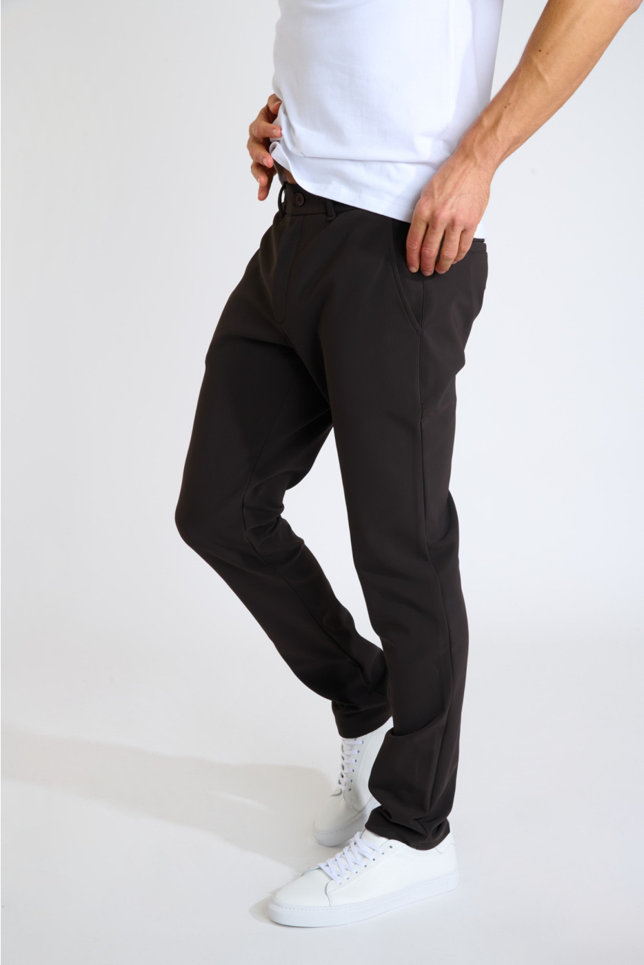 Pantalon marron SERGE MEGEVE - 6