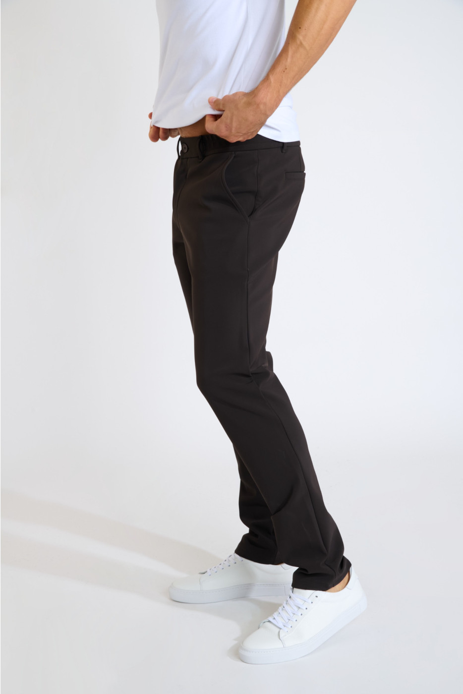 Pantalon marron SERGE MEGEVE - 3