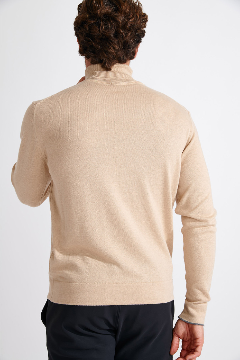 PULL COL ROULÉ BEIGE SILVIO MONZA - 6