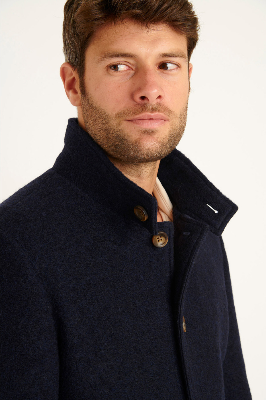 MANTEAU MARINE UMBERTO KARALIS - 4