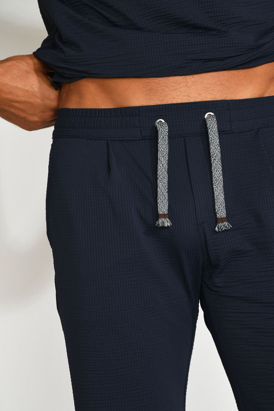 Pantalon marine PAOLO TRIESTE - 7