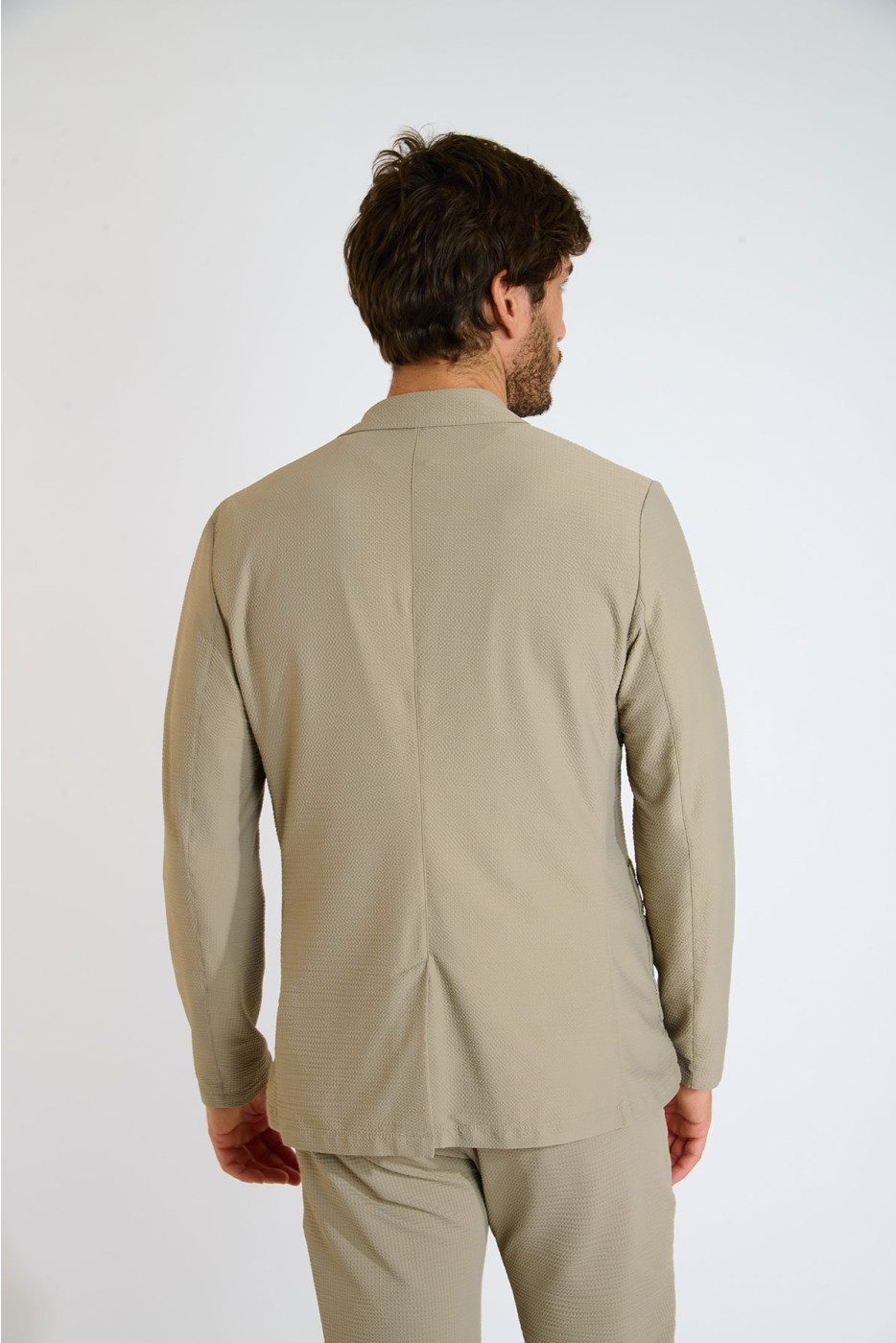 Veste de costume beige technique NIKO TRIESTE - 3