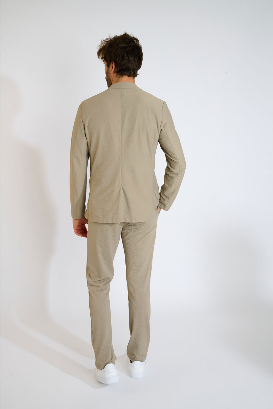 Veste de costume beige technique NIKO TRIESTE - 8