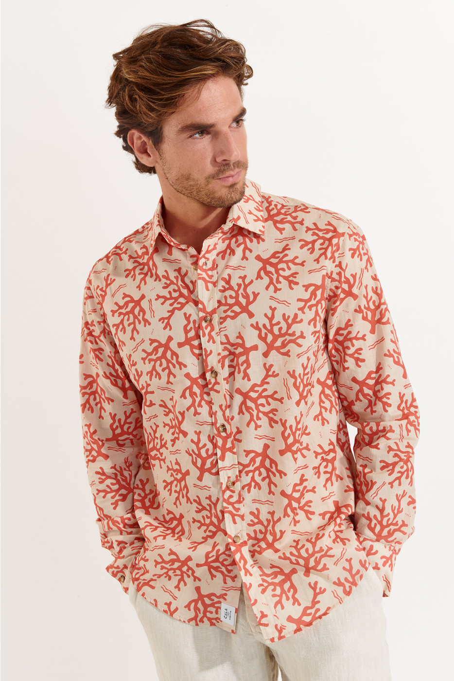 Chemise corail ALAIN AGORA