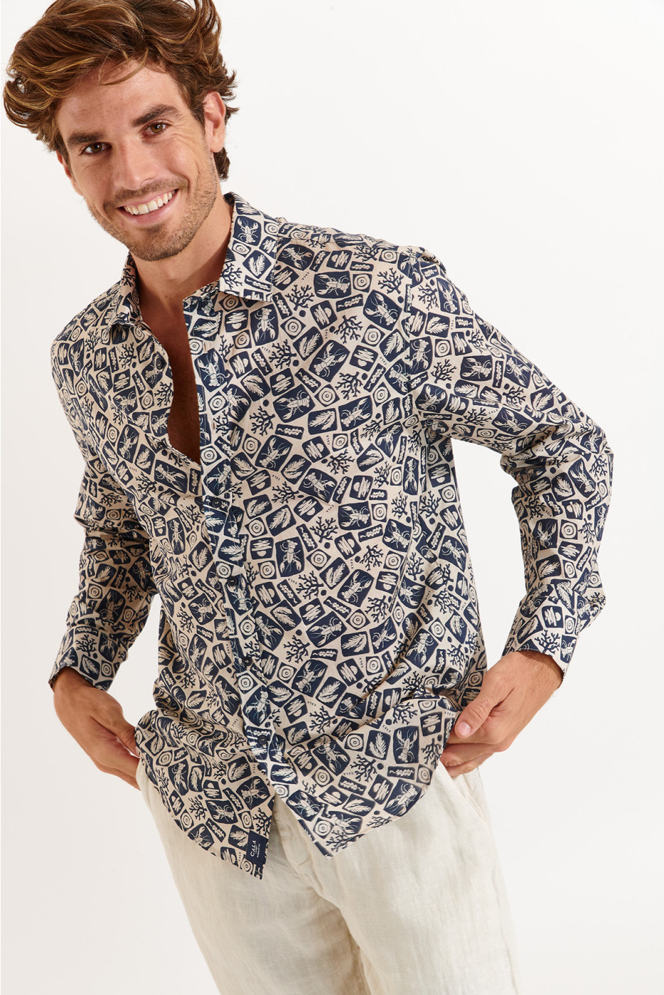 Chemise marine ALAIN CORFOU
