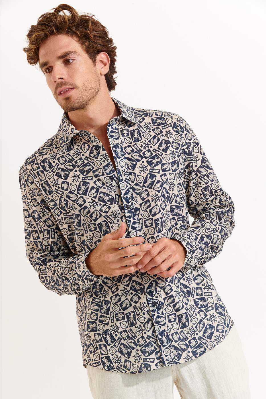Chemise marine ALAIN CORFOU