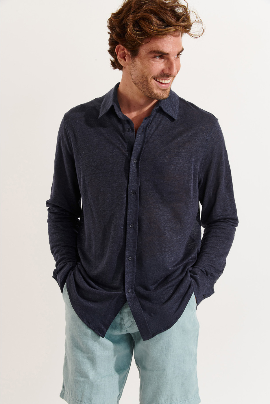 Chemise marine ALAIN LIN