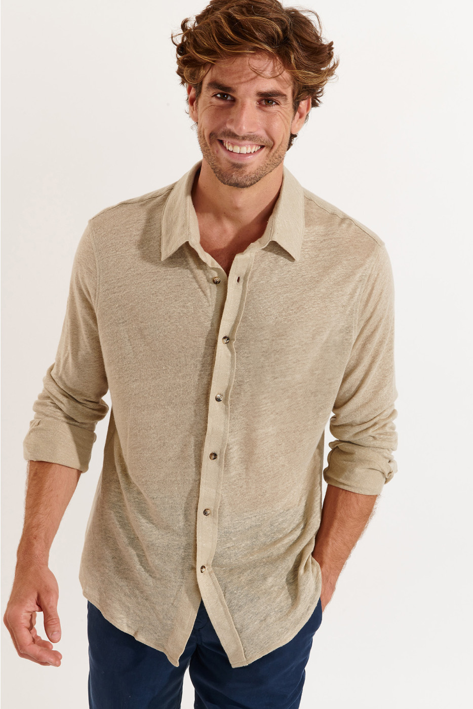 Chemise beige ALAIN LIN