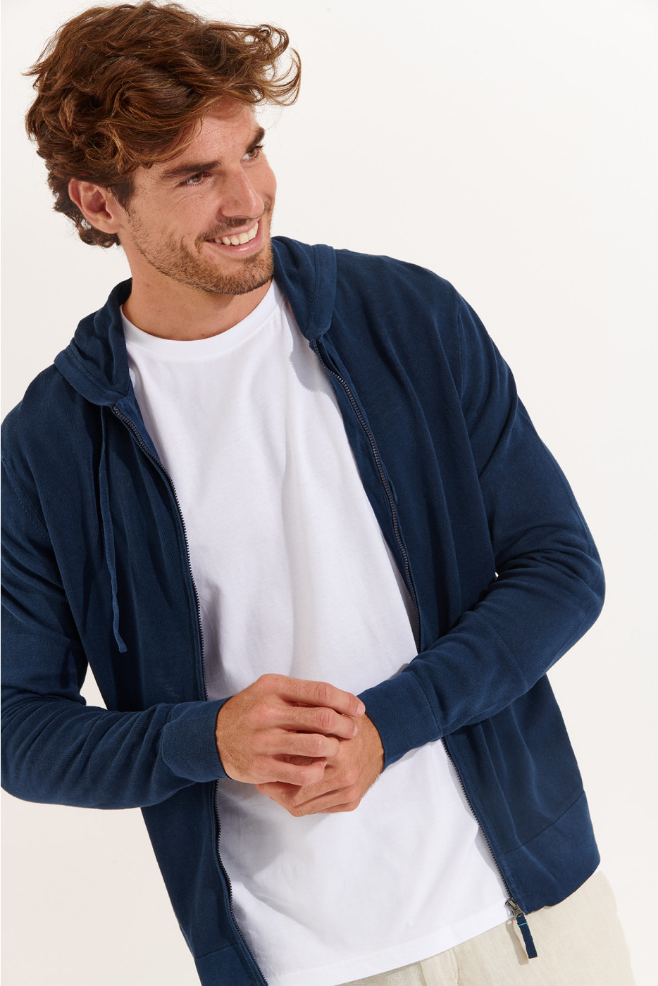 Gilet zippé marine LUCA MERCATI - 1