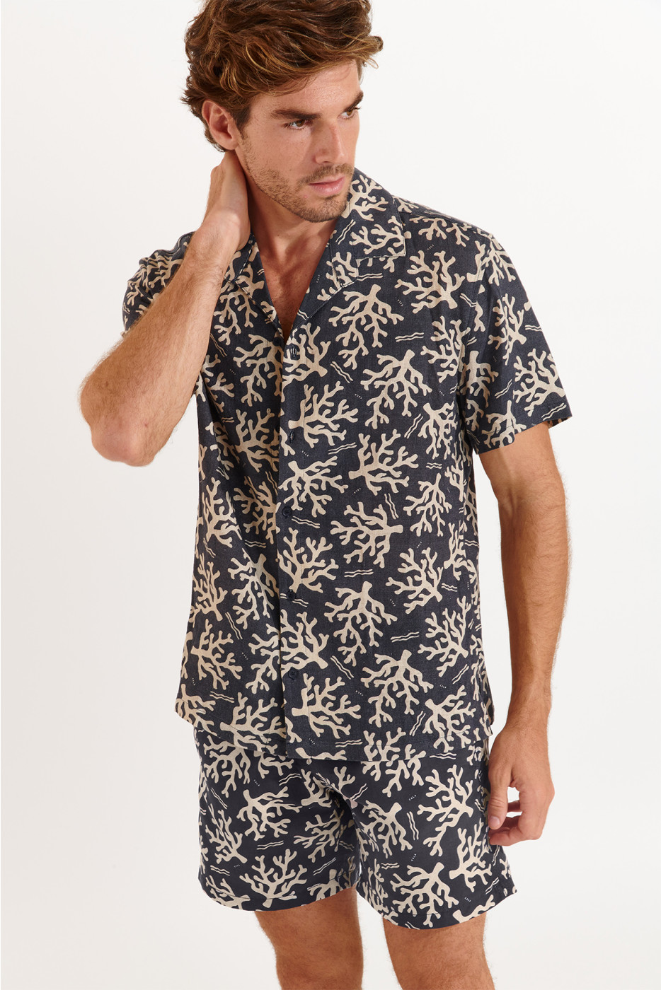 Chemise marine STEFANO AGORA