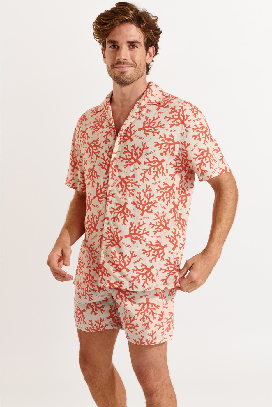 Chemise corail STEFANO AGORA