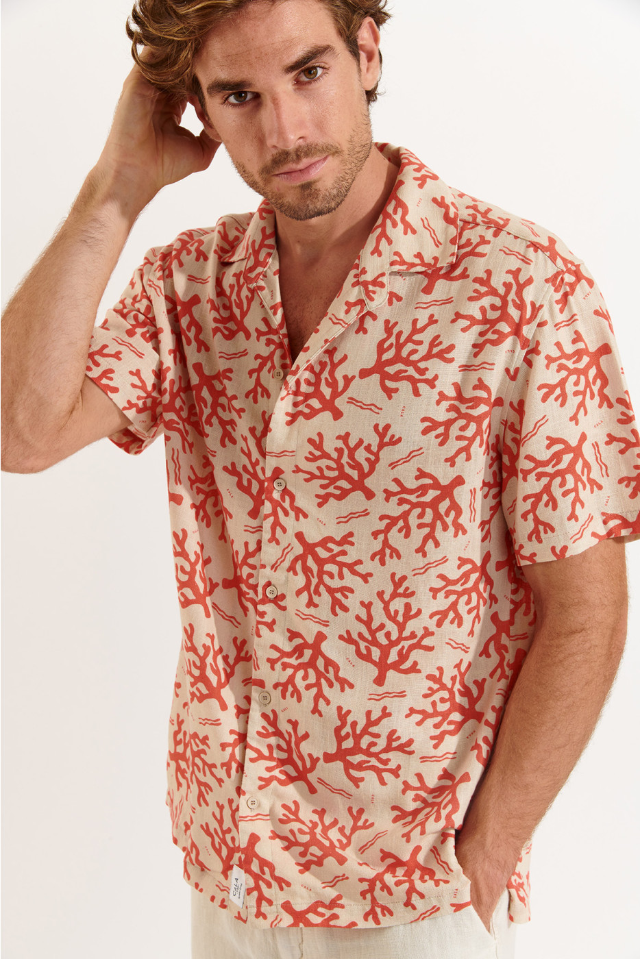 Chemise corail STEFANO AGORA