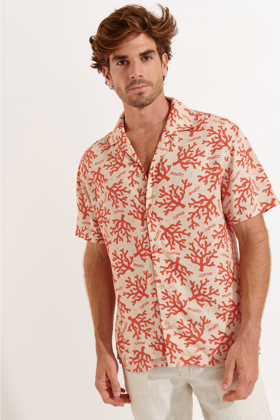 Chemise corail STEFANO AGORA
