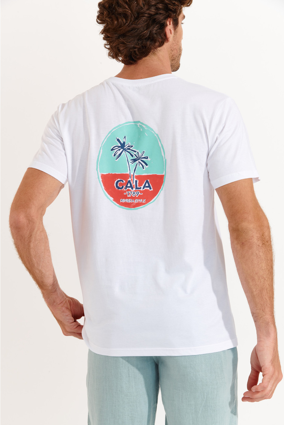 Tshirt blanc YANNPALMCOLOR GALLIANI - 5