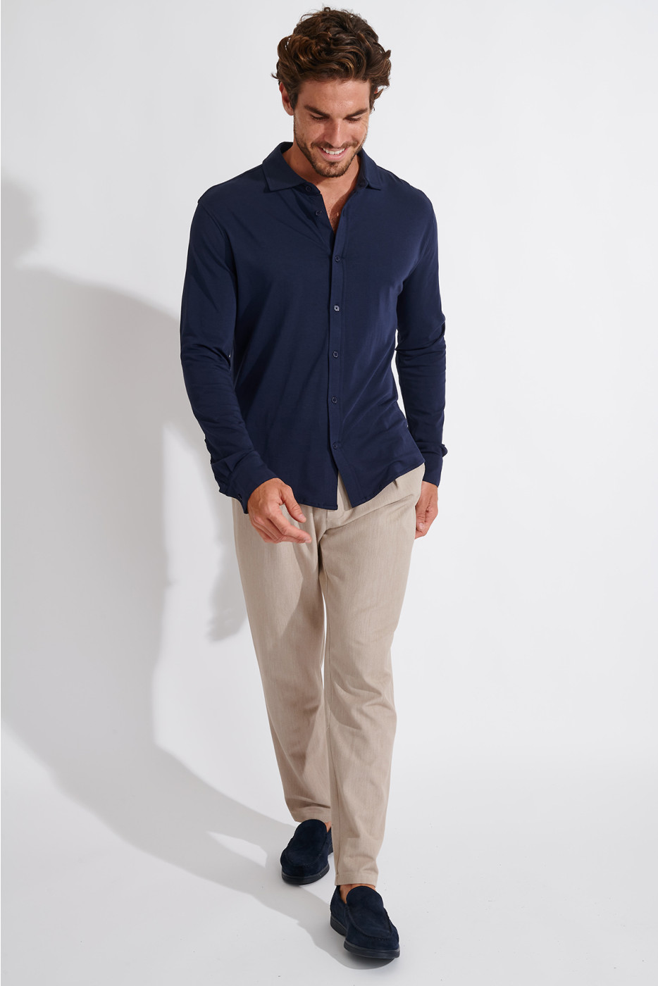 Chemise bleu marine FAUST TERZO - 7