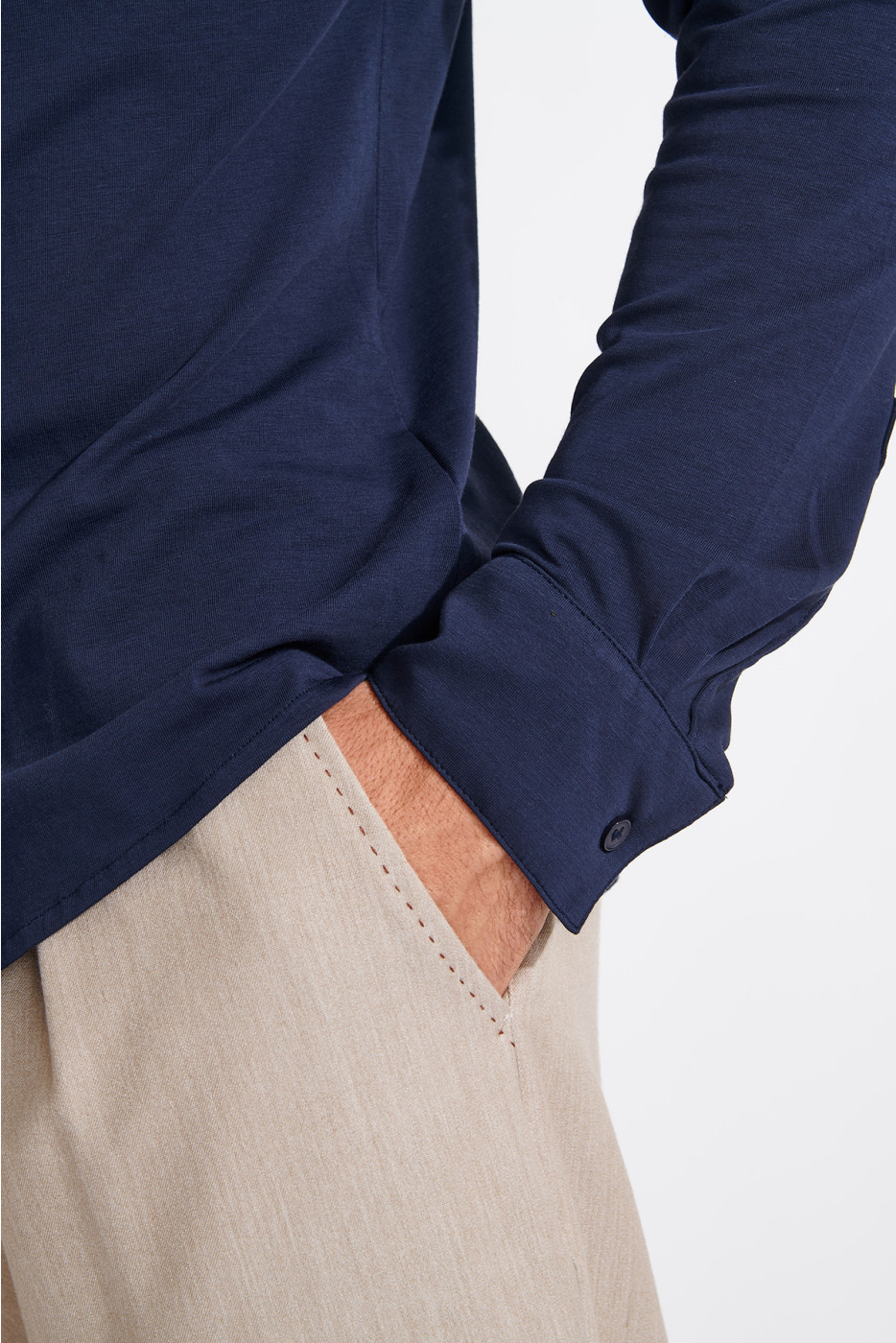 Chemise bleu marine FAUST TERZO - 4