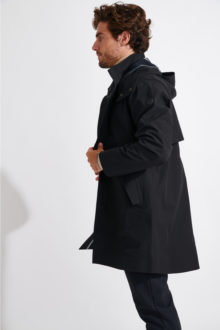 Manteau imperméable noir LOUIS TELLARO - 6