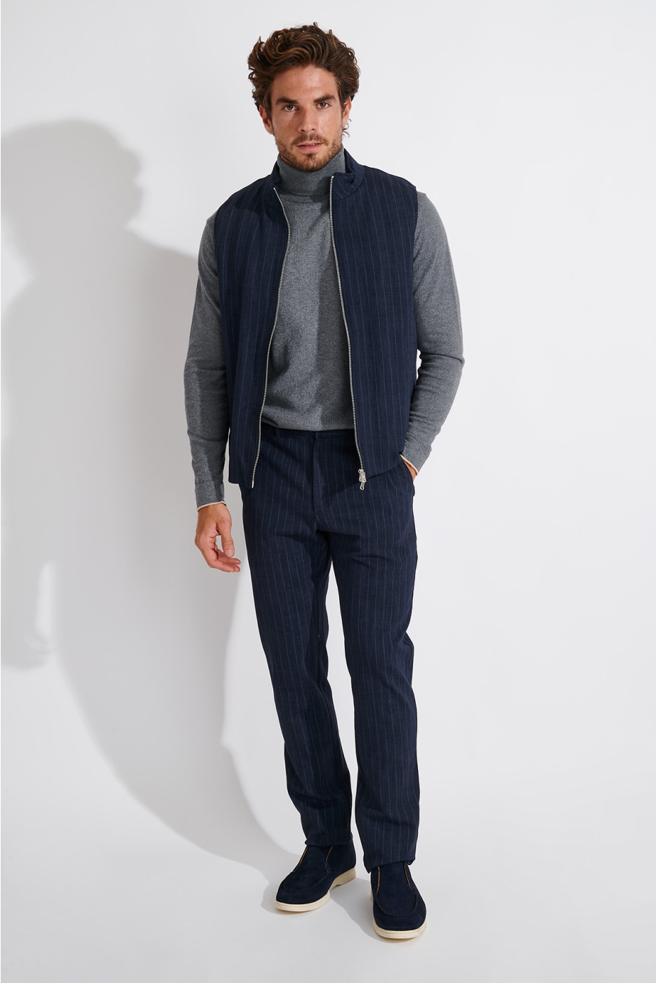 Veste sans manche bleu marine MARKUS SORENTO - 5